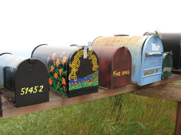 Partington Ridge mailboxes