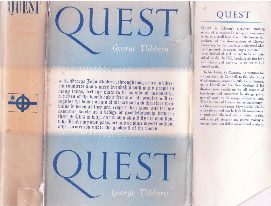 Flap of Quest dust jacket, UK edition