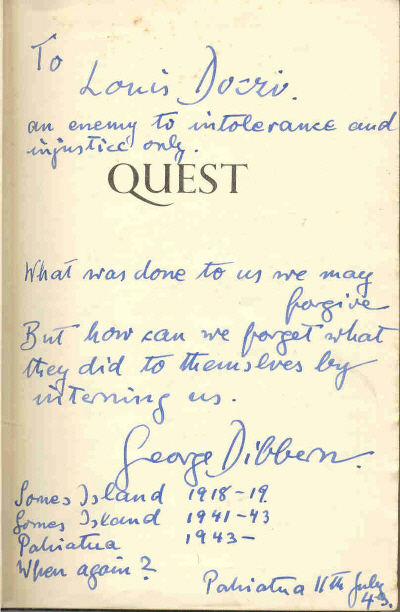 Quest inscription in Louis Doczi copy