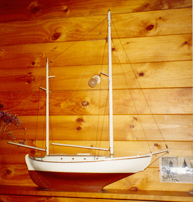 Model of Te Rapunga made by Peter Anderson, Gisborne, NZ